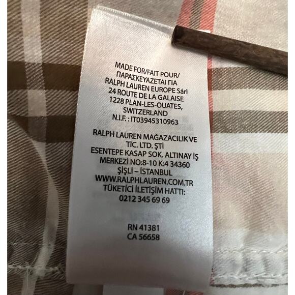 Woman’s Lauren Ralph Lauren 3X Plaid Button-Down Shirt - Roll Tab Sleeves - Picture 9 of 10